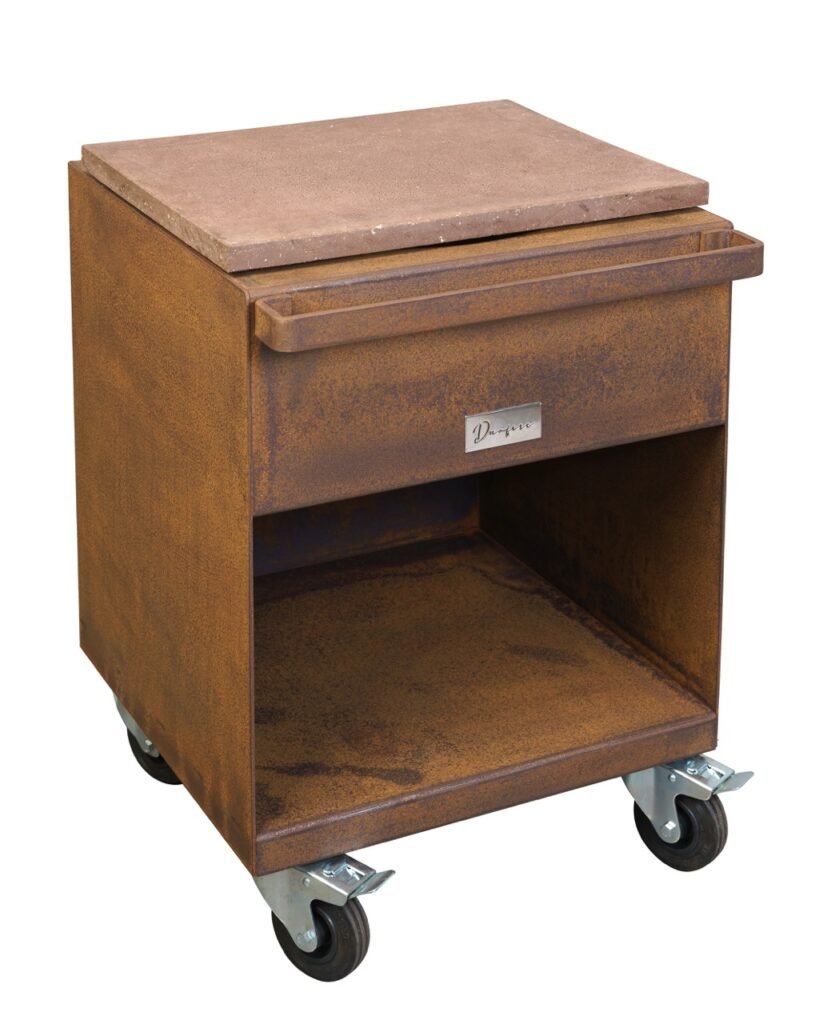 table d'appoint pour brasero en corten